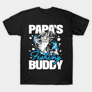 Papa's Fishing Buddy Fishing Buddies Angler Daddy Children T-Shirt